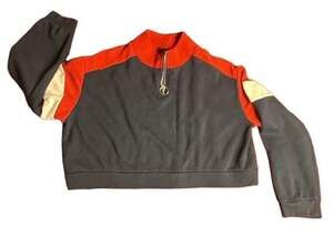 Divided H&M Colorblock Half Zip Sweatshirt Size L